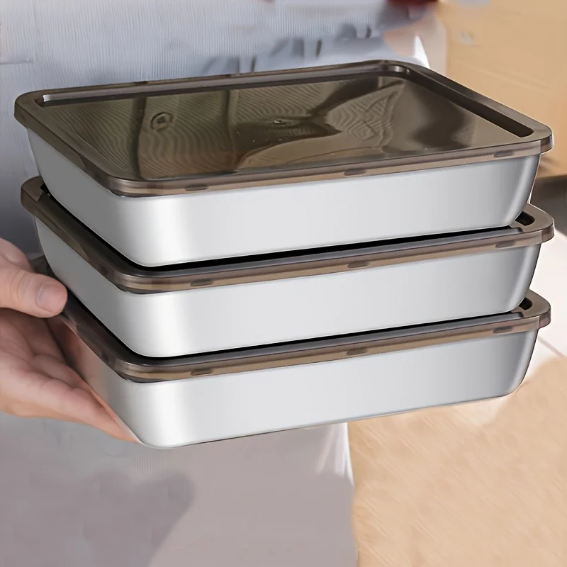 Set Food Storage - 5pcs Set Wadah Penyimpanan Makanan Stainless