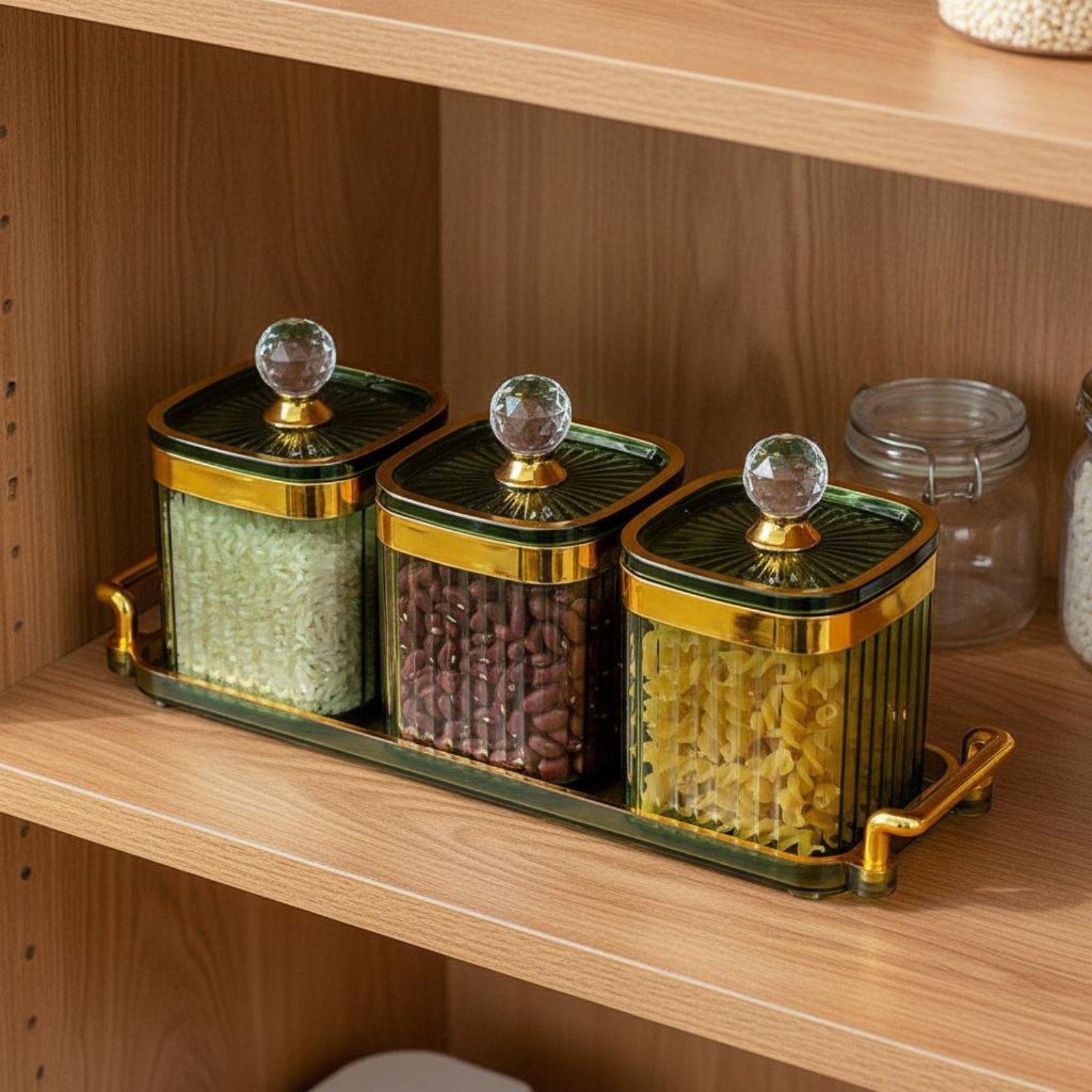 Set Food Storage - Set Wadah Camilan Dekoratif dengan Penutup