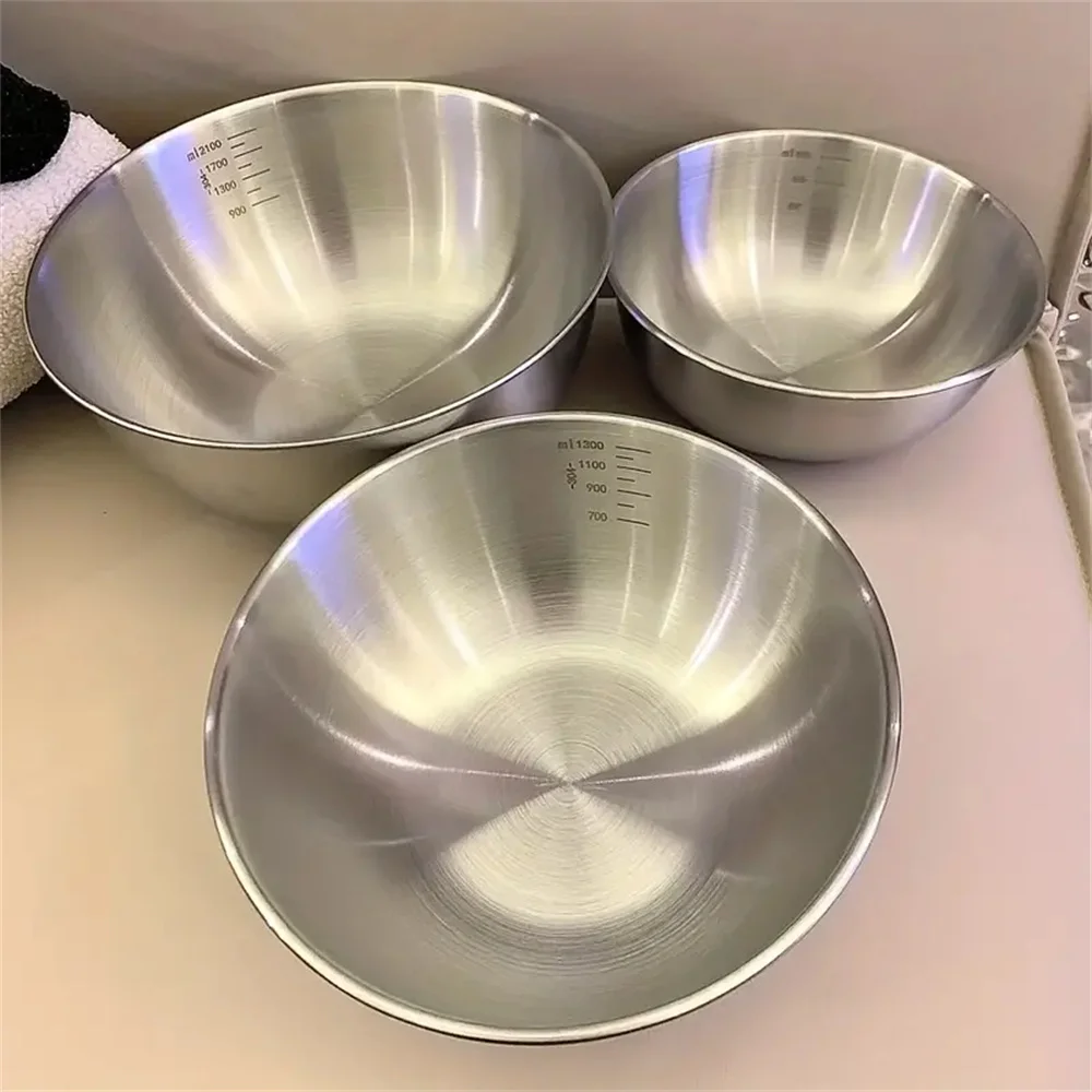 Food Storage Home - 1-3 Set Mangkuk Stainless Steel Dengan