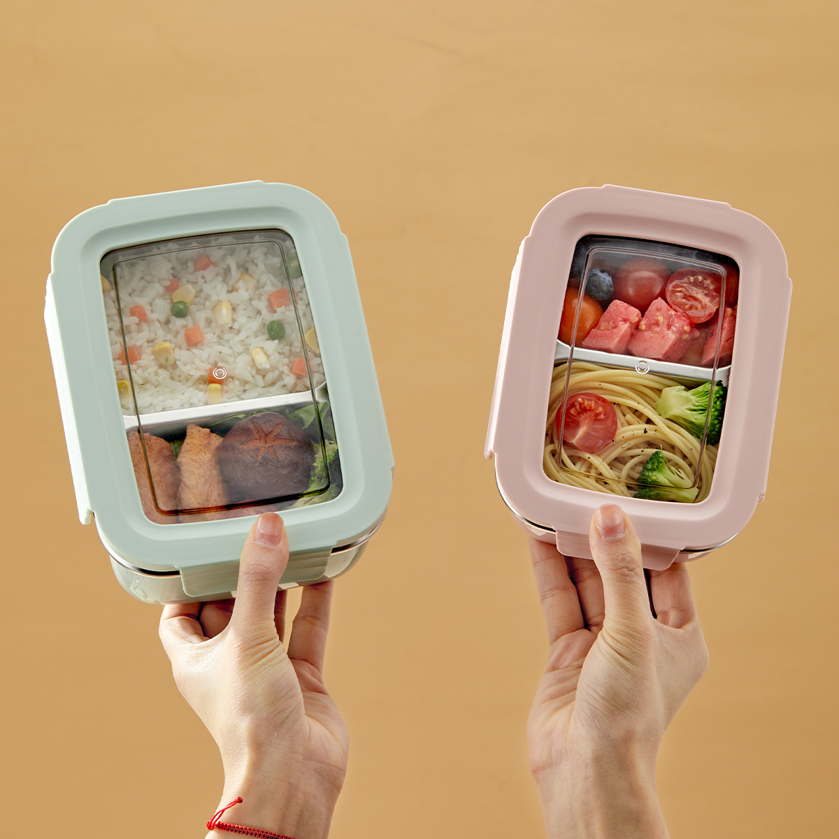 Food Storage Drawer Organizer - Kotak Makan Siang Kompartemen Baja Tahan