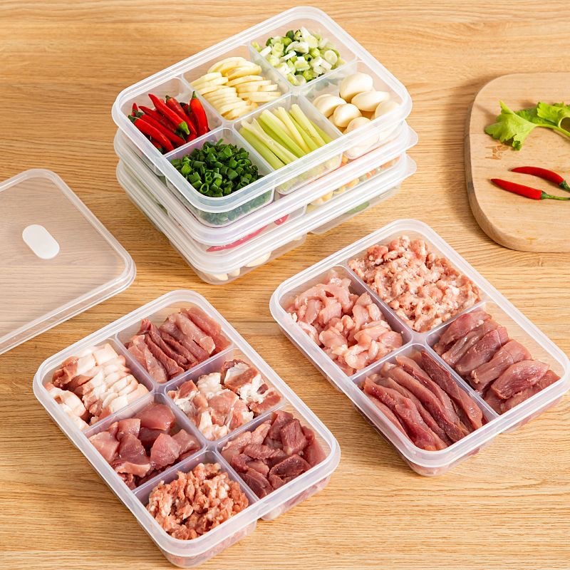 Food Storage Freezer Containers - 3Pcs Kotak Penyimpanan Makanan 6 Sekat