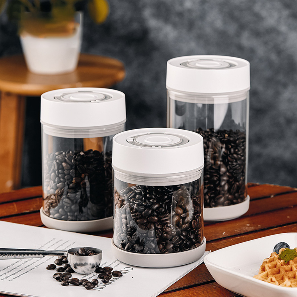 Food Storage Ideas - Kitchen Moisture-proof Glass Coffee Bean Jar