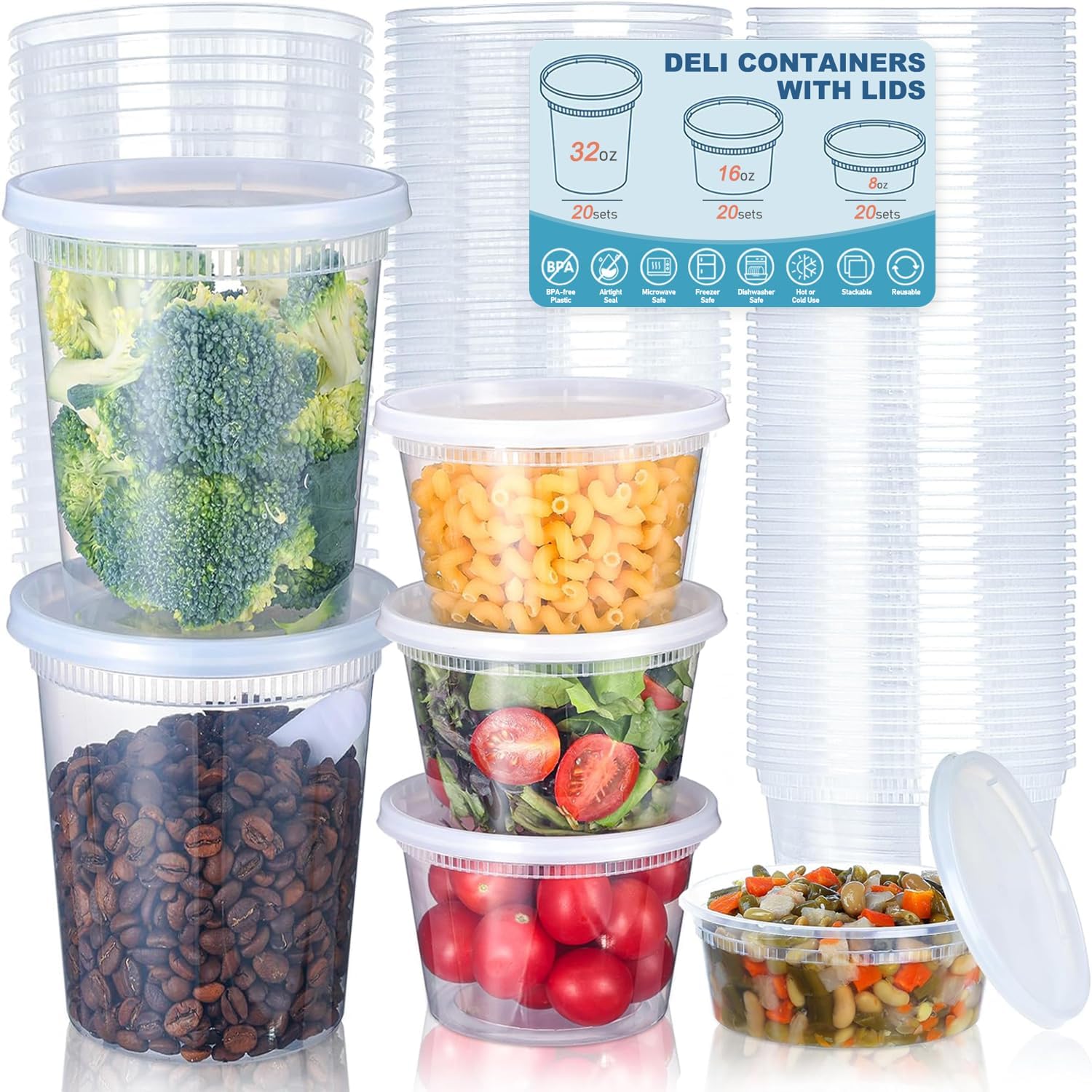 Food Storage Ideas - 24 buah wadah penyimpanan makanan Deli