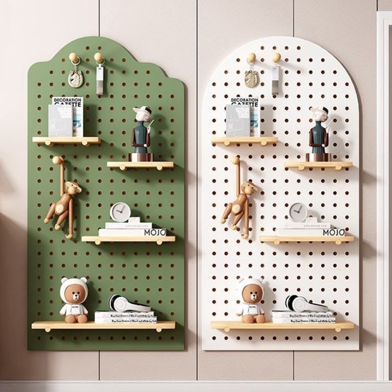 Food Storage Home - Rak Dinding Kayu Berlubang Dekoratif, Rak