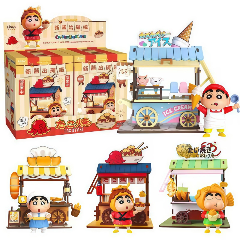 Set Food Storage - Crayon Shin-chan Food Cart Blind Box