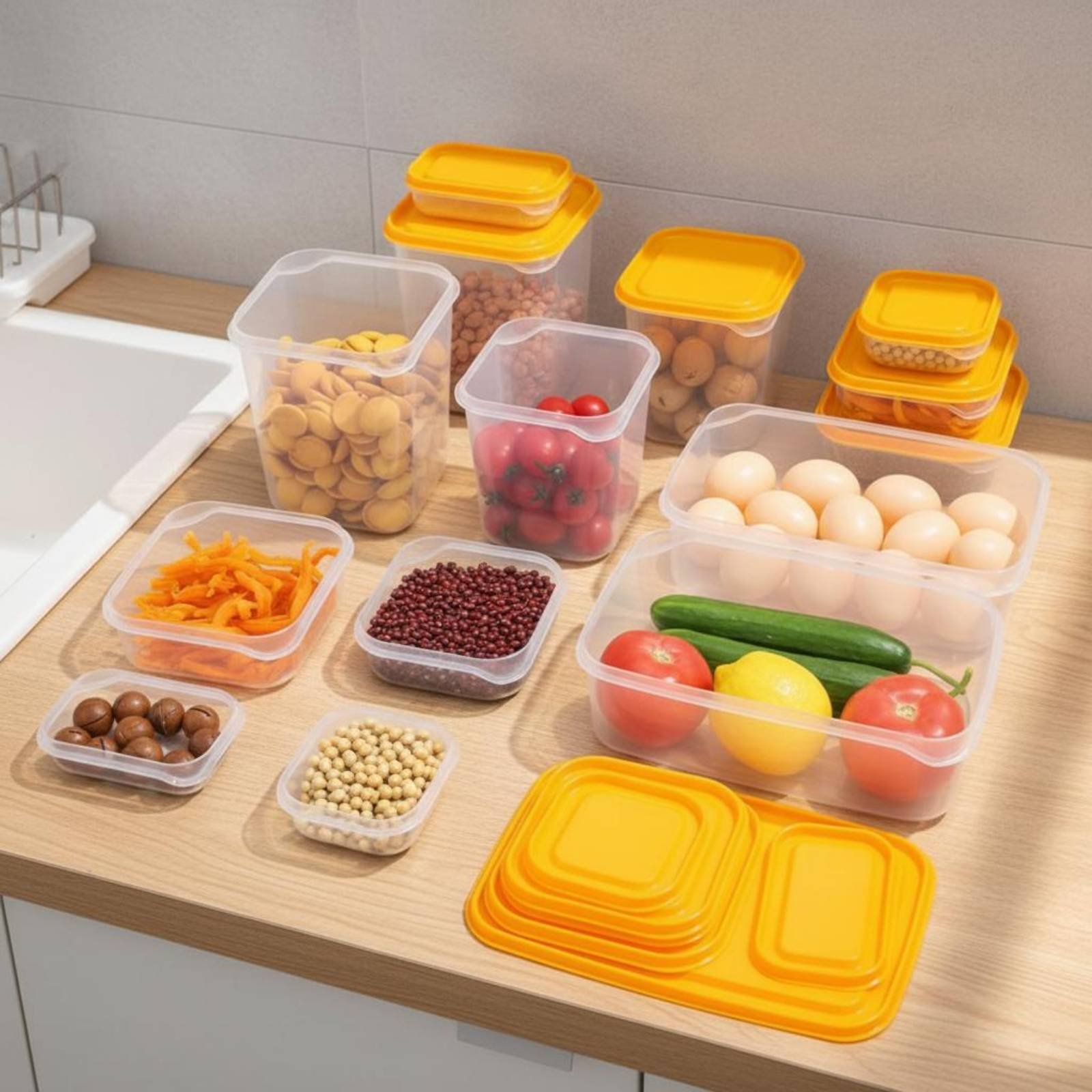 17 Buah Set Kotak Penyimpanan  - Food Storage Lid ulasan dan harga