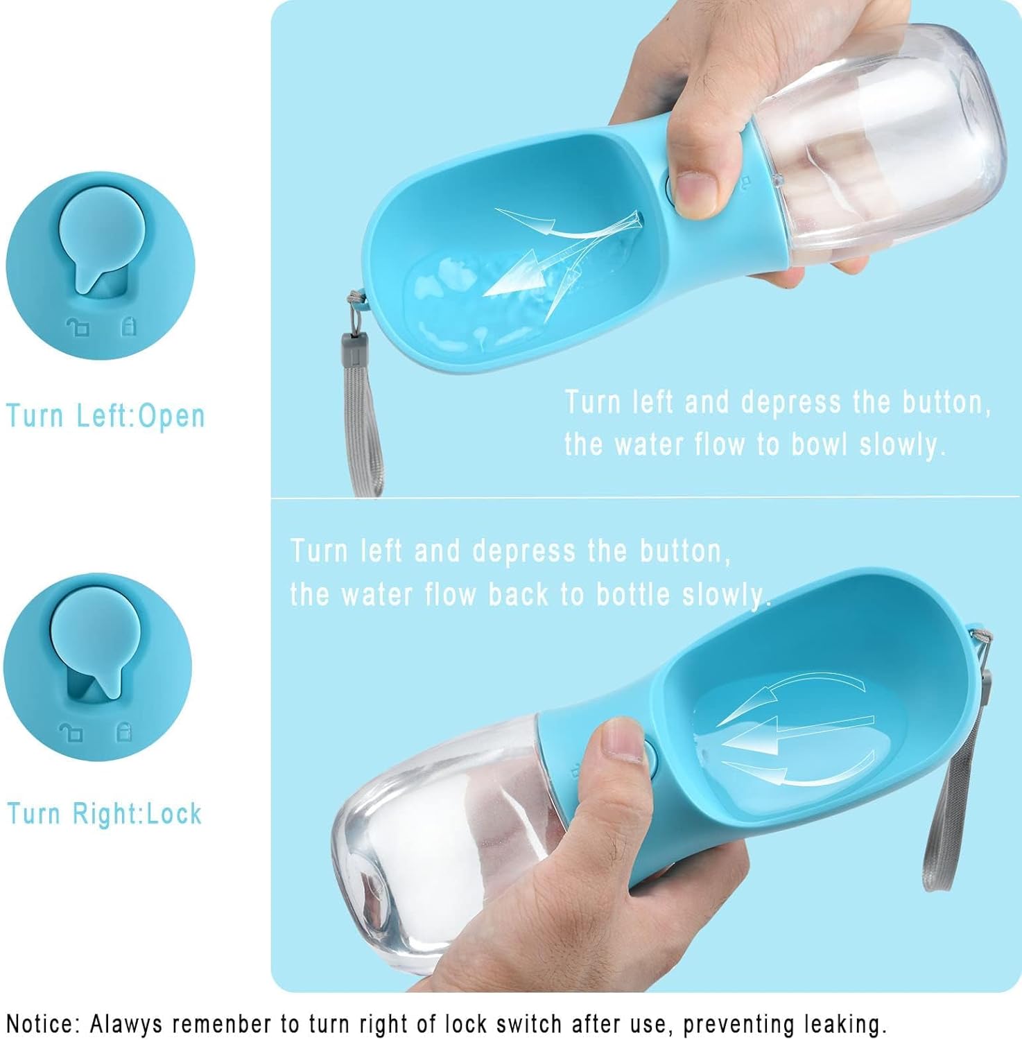Botol Air Anjing dengan Wadah  - Food Storage Necessities ulasan dan harga