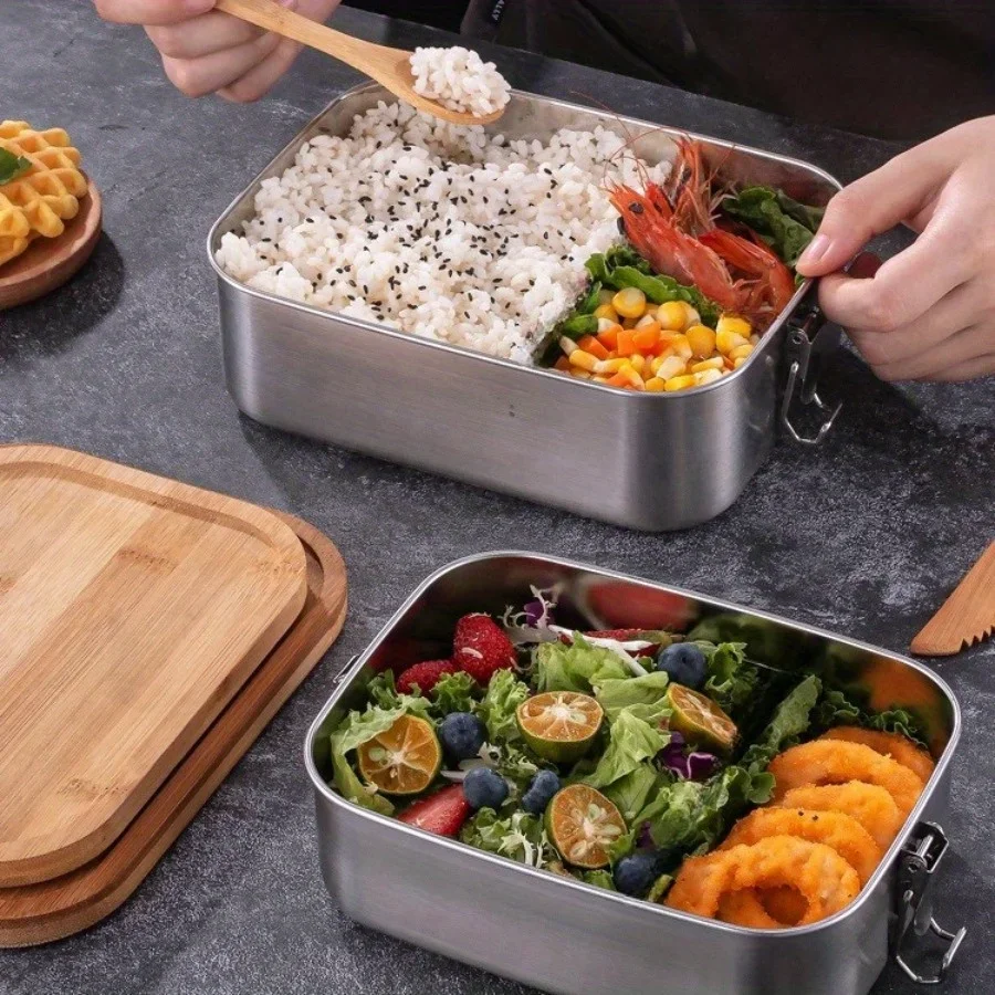 Kotak makan siang tutup bambu  - Food Storage Ideas ulasan dan harga