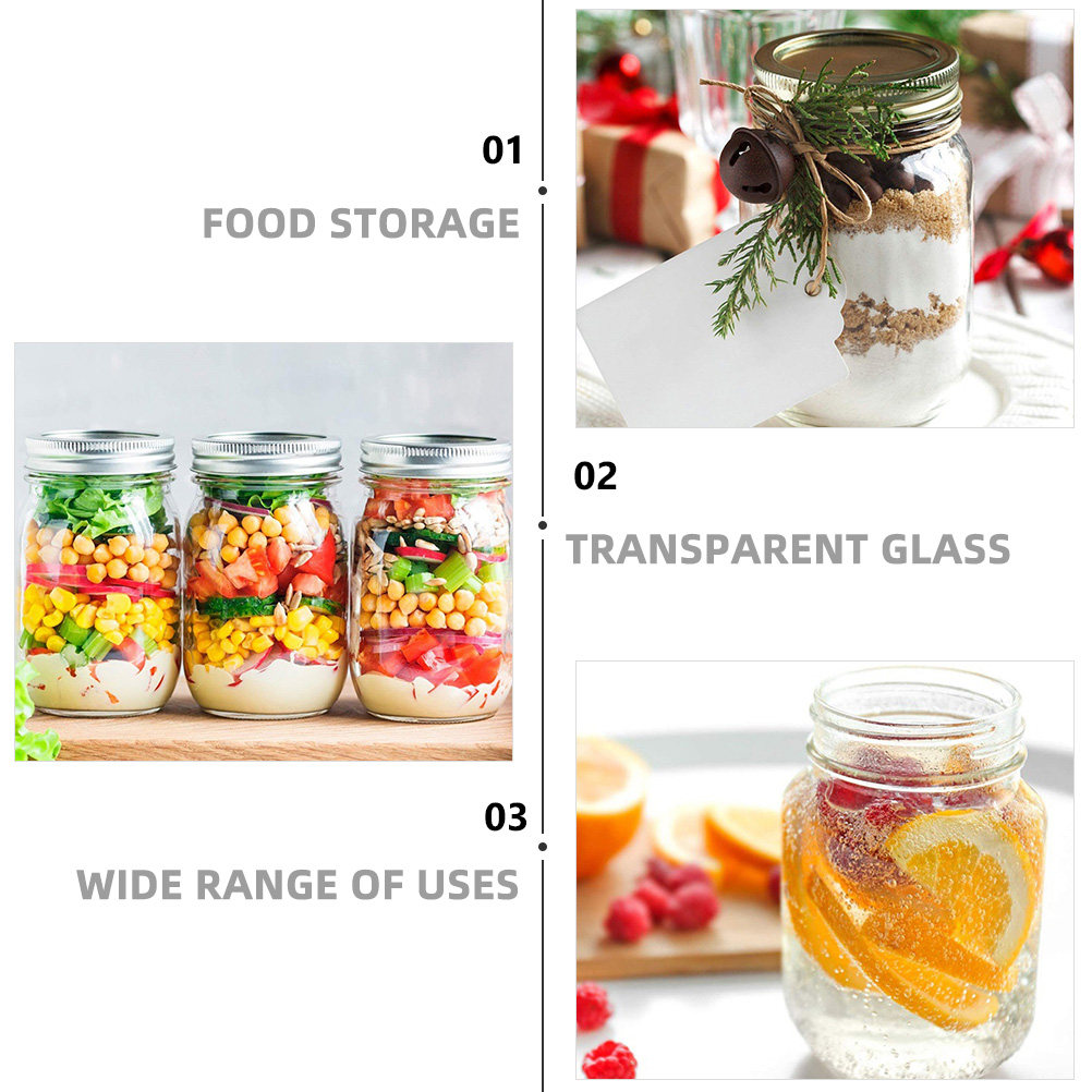 6 Buah Stoples Kaca Bulat Tran - Food Storage Lid ulasan dan harga