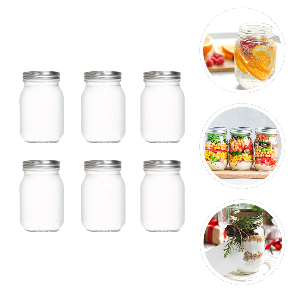 6 Buah Stoples Kaca Bulat Tran - Food Storage Lid ulasan dan harga