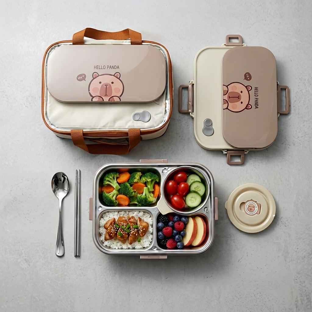 Set Kotak Makan Siang Bento St - Food Storage Drawer Organizer ulasan dan harga